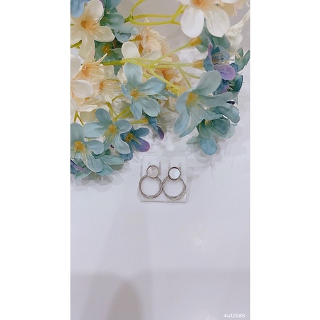 Bông tai bạc S925 bạc xi kim cao cấp Minh Tâm Jewelry