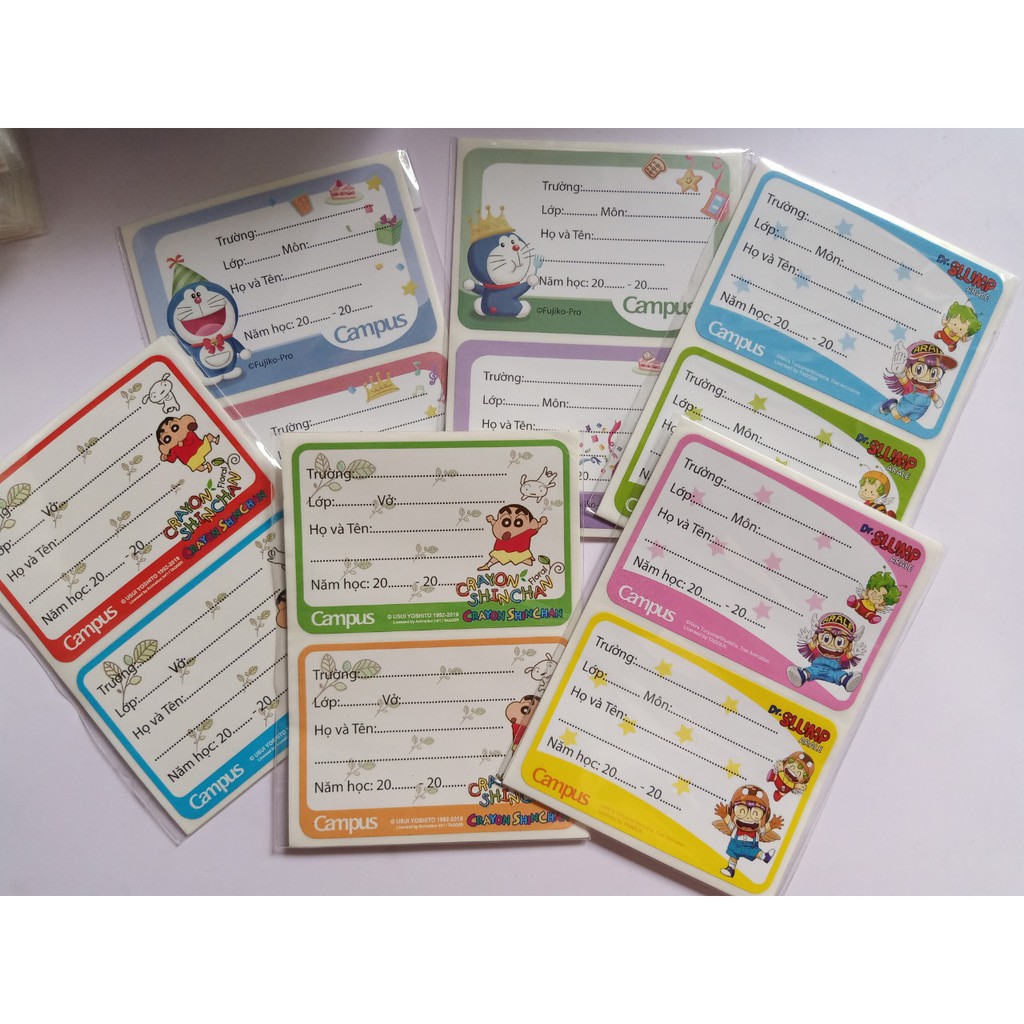Nhãn vở Campus Shinchan 12c/tập