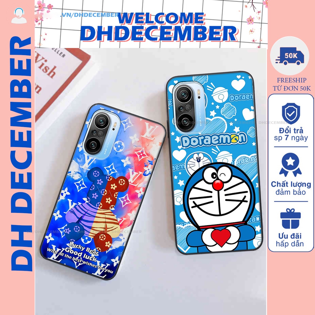 Ốp lưng Xiaomi REDMI K40 in hình gấu K@ws, gấu nâu, dor@emon RẺ- ĐẸP- BỀN