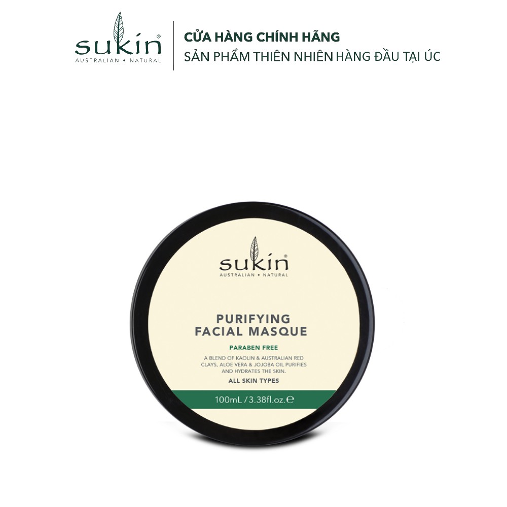 Sukin Mặt Nạ Thanh Lọc Dưỡng Da Khỏe Mạnh Purifying Facial Masque 100ml