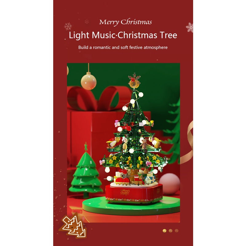 Set đồ chơi mô hình lắp ráp Sluban kiểu cây thông noel vui nhộn dành cho bé Christmas