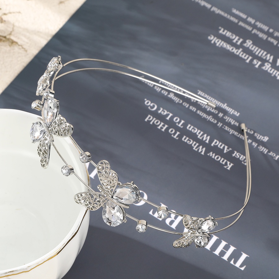 Băng Đô Cài Tóc Đính Đá Hình Bướm Phong Cách Hàn Quốc