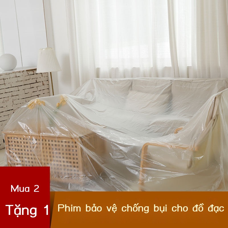 Đồ nội thất dùng một lần bụi phim phun sơn che phủ phim ký túc xá che bụi nhựa bìa vải giường tủ quần áo trang trí phim