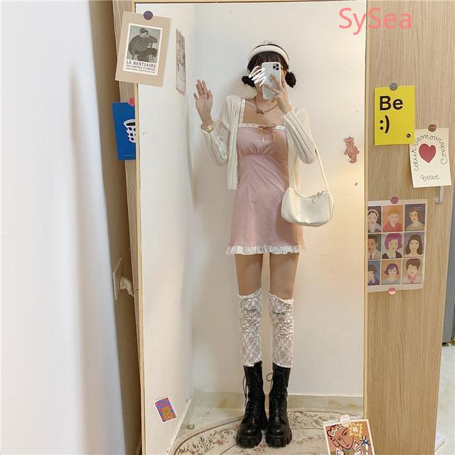 Đầm Hai Dây Phối Ren Gợi Cảm Thời Trang Mùa Hè Cho Nữ