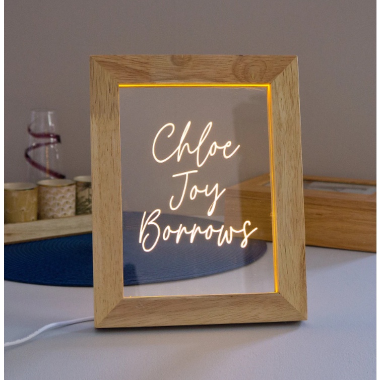 Đèn led cá nhân, khắc sáng tên theo yêu cầu, quà tặng, đèn ngủ