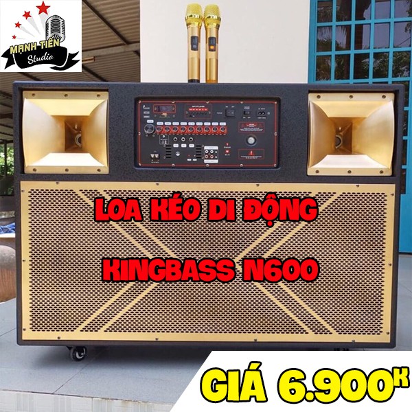 [Mã SKAMA07 giảm 8% đơn 250k]DÀN LOA KÉO DI ĐỘNG KINGBASS N600 2 BASS - 2 TREBLE CỰC KHỦNG