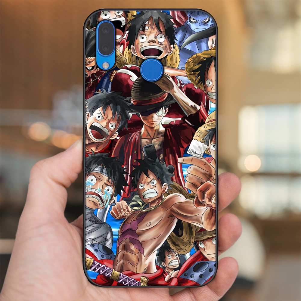Ốp lưng Huawei Nova 3, Nova 3i, Nova 3e, P20 Lite viền đen in hình Luffy One Piece