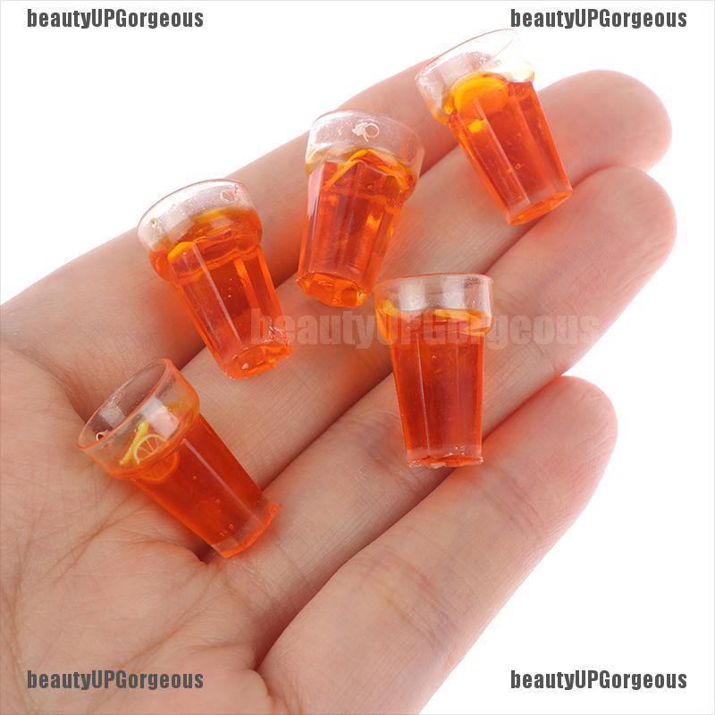 Set 5 Ly Uống Trà / Chanh Mini Tỉ Lệ 1: 12 Trang Trí Nhà Búp Bê