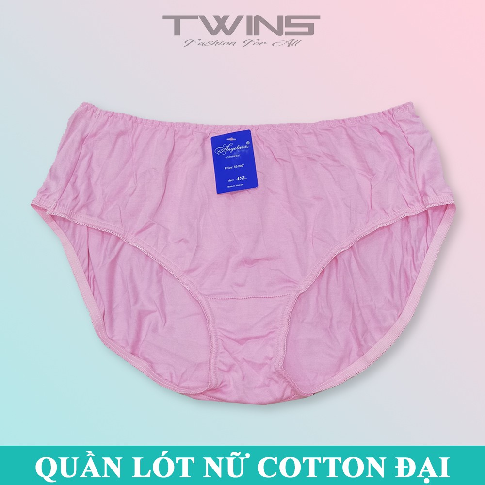 Quần lót nữ cotton cao cấp trơn bigsize chất liệu mềm mại thoáng mát thiết kế đơn giản size lớn từ 70kg-90kg