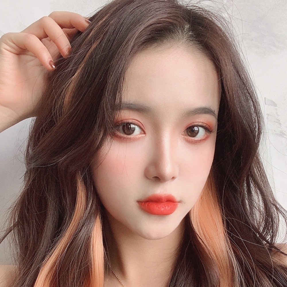 Tép tóc giả dài xoăn nhuộm màu cá tính thời trang dành cho nữ