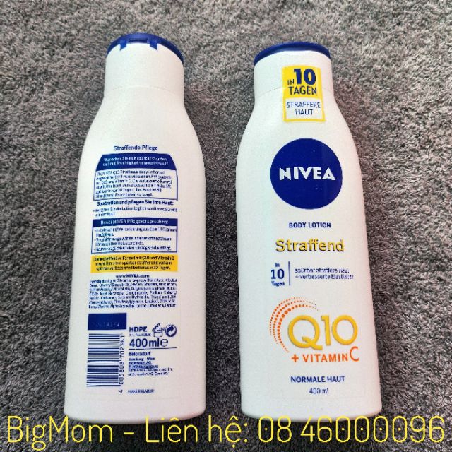 Sữa Dưỡng Thể Nivea Q10 + Vitamin C (Đức) Căng Mịn Da 400ml