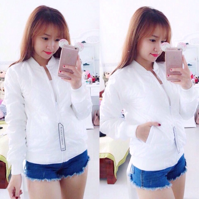 Áo khoác phao nữ chạy sọc caro siêu đẹp | BigBuy360 - bigbuy360.vn