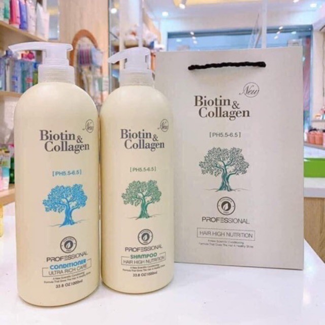 BỘ DẦU GỘI DẦU XẢ BIOTIN CHỐNG RỤNG VÀ KÍCH THÍCH MỌC TÓC BIOTIN & COLAGEN 1000ML | BigBuy360 - bigbuy360.vn