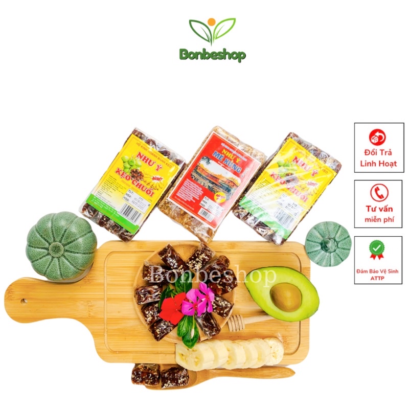 Kẹo Mè Xửng Như Ý, Kẹo Chuối Dẻo Tươi Hiệu Như Ý, Đặc Sản Huế, Thơm Ngon