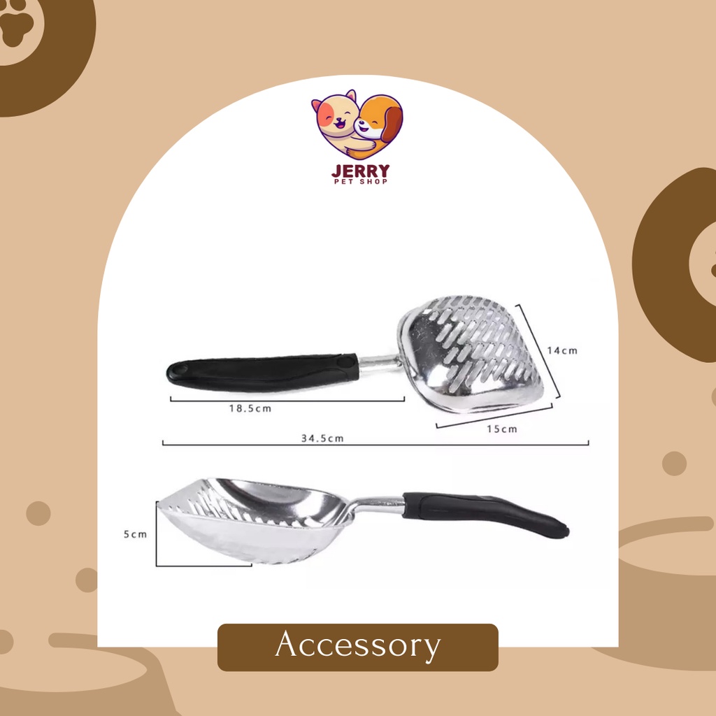 Xẻng Hót Phân Cho Mèo Chất Liệu Inox Siêu Bền - Jerry Pet Shop