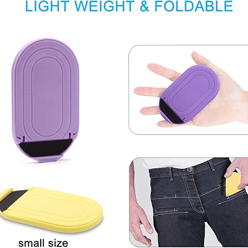 Giá đỡ điện thoại/máy tính bảng bằng nhựa PP mini để bàn có thể gấp gọn cho iPhone &amp; Android