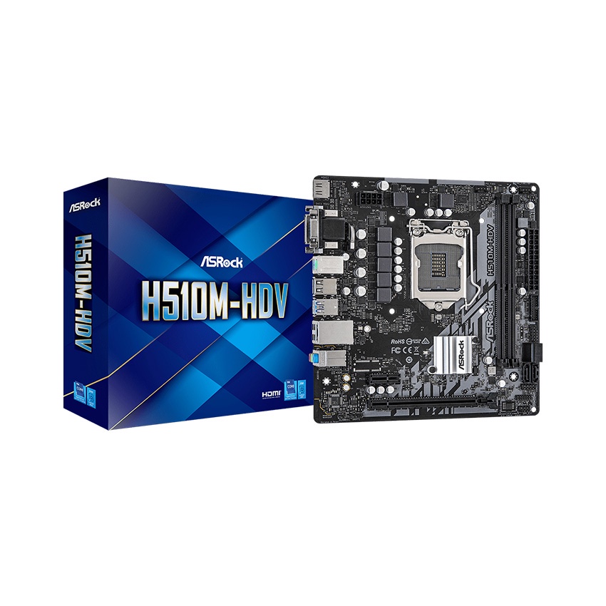 Bo mạch chủ Asrock H510M-HDV - Bảo hành chính hãng 36 Tháng