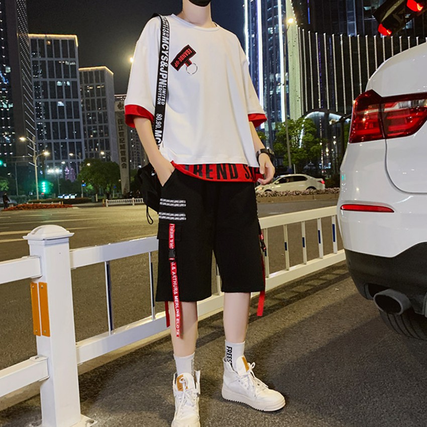 Bộ Quần Áo Thun Nam Thể Thao Mùa Hè EGAND E - UP Quần Phối Dây Chữ Cá Tính Thời Trang SEPTEMBERGIRL1989 SET NAM 9000038C | BigBuy360 - bigbuy360.vn