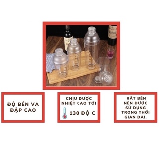 Bình shake- bình pha chế nhựa siêu bền