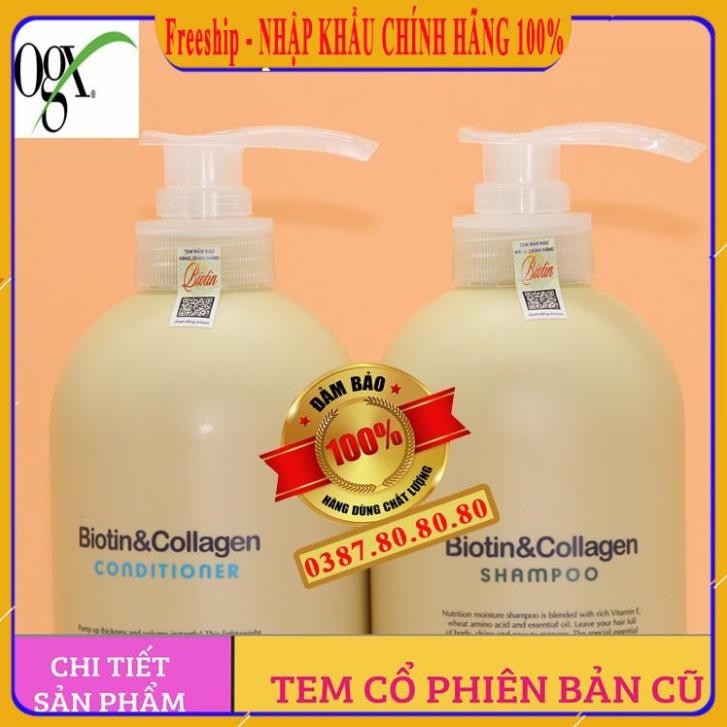 [ 100%HÀNG CHÍNH HÃNG ] Bộ dầu gội xả Biotin collagen trắng new siêu thơm, Siêu mềm, Phục hồi tóc hư tổn/ Dầu gội Biotin
