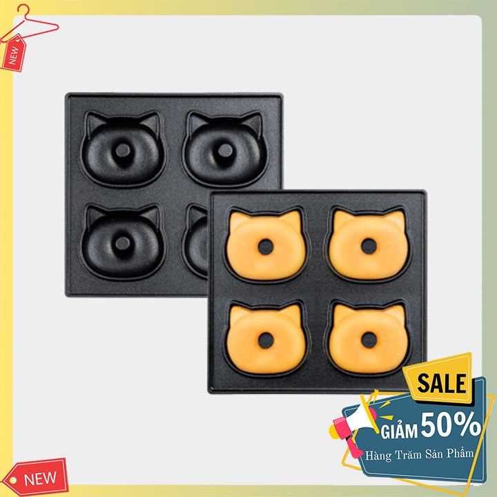 Khuôn lẻ nướng bánh donut mặt gấu ngộ nghĩnh máy Torsom