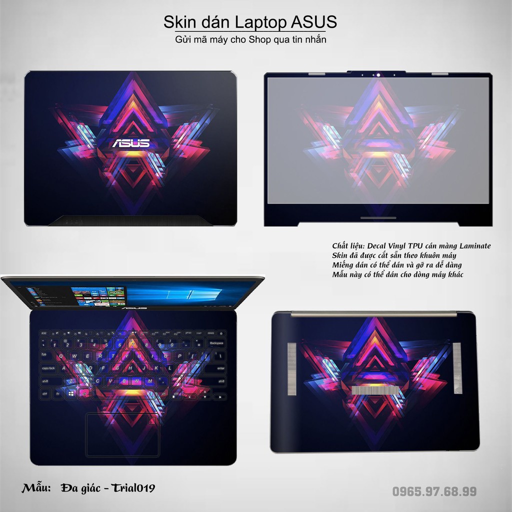 Skin dán Laptop Asus in hình Đa giác _nhiều mẫu 4 (inbox mã máy cho Shop)