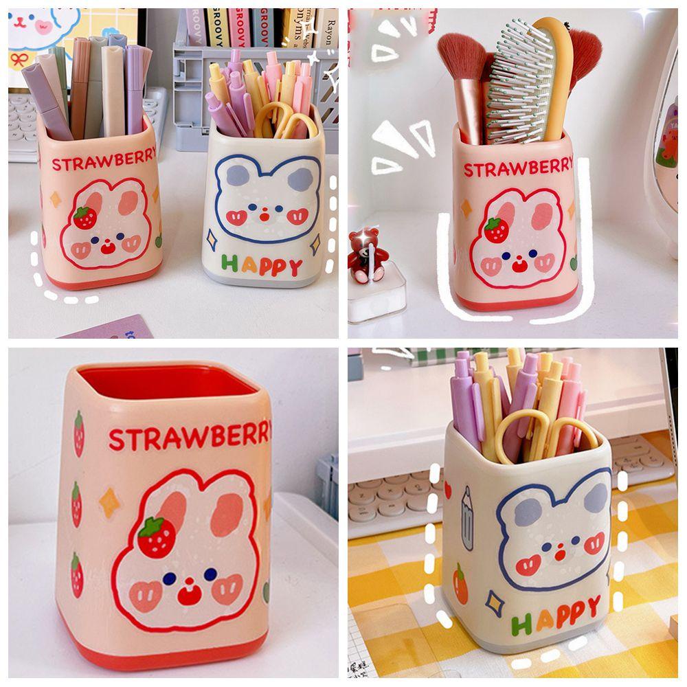 WTTLE Giá Đỡ Bút Bằng Acrylic Hai Ngăn Sức Chứa Lớn Sắp Xếp Gọn Gàng Cho Văn Phòng