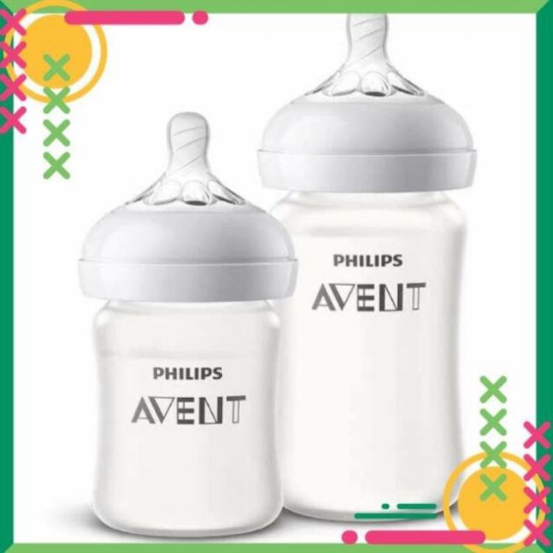 Bình sữa thủy tinh tráng silicon philips AVENT 125ml-240ml