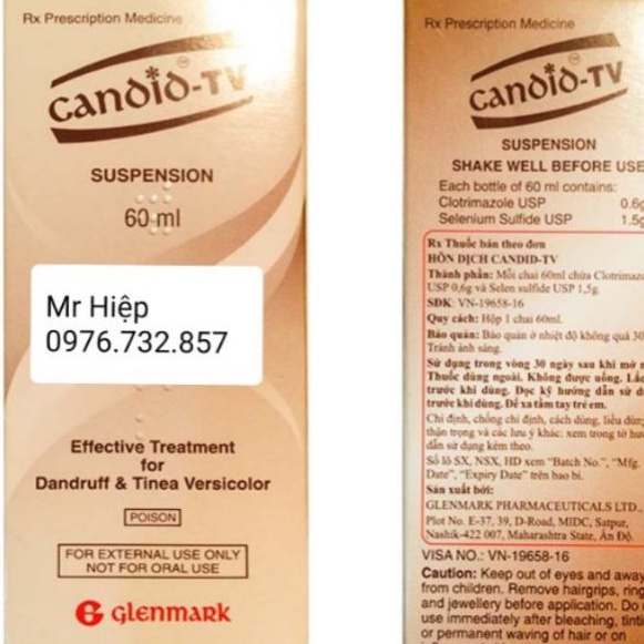 Dầu gội CANDIDTV, ngăn ngừa nấm da đầu, hỗ trợ giảm tình trạng viêm da tiết bã, gầu. | BigBuy360 - bigbuy360.vn