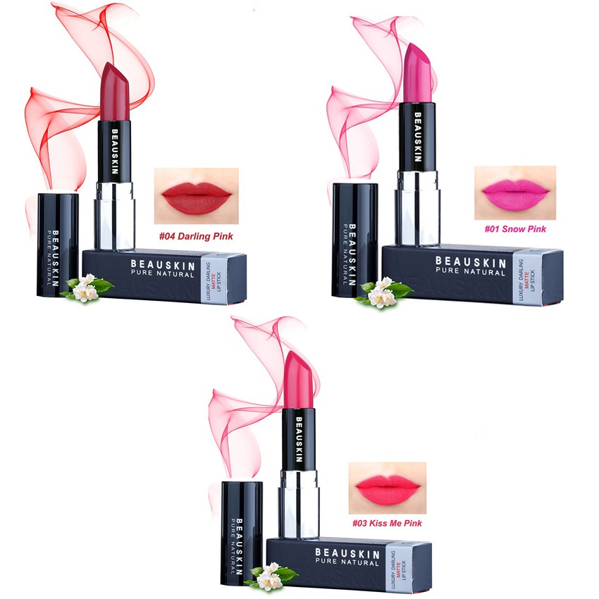 Son môi siêu lì Beauskin Luxury Darling Matte Hàn Quốc 3.5g