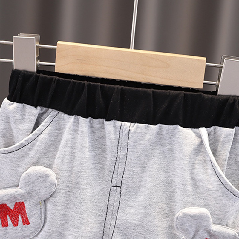 Set áo thun tay ngắn &amp; quần short in hình chuột mickey cho bé trai 1-5 tuổi