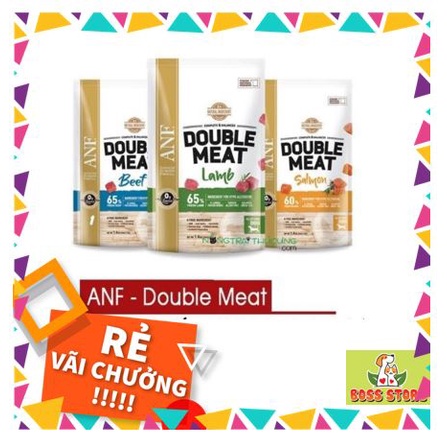 Thức ăn hạt gấp đôi thịt cho chó vị cừu, cá hồi, bò ANF-Double Meat- - 1.4kg