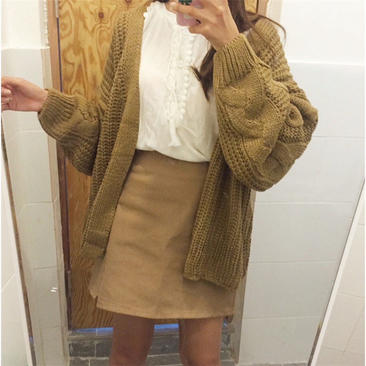 Áo cardigan len đan khoác ngoài ulzzang, cardigan trơn