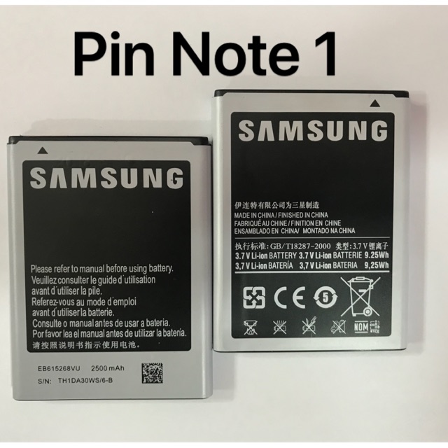 Pin samsung Note 1 - Note 2 - Note 3