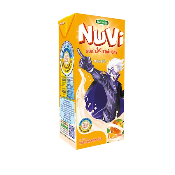 Lốc sữa tươi Nuvi các vị hộp 180ml (4 hộp)