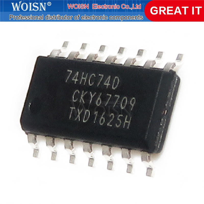 10 Cái / lốc 74HC74D SOP14 74HC74 SOP SN74HC74DR SOP-14 SN74HC74 SMD mới và IC