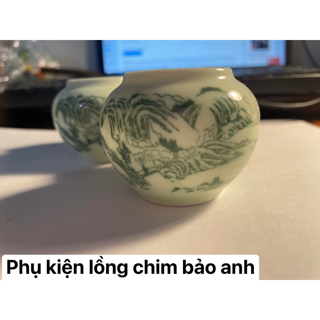 Cóng chào mào  chất liệu gốm sứ cao cấp họa tiết siêu đẹp  - Combo 3 cóng sứ chào mào