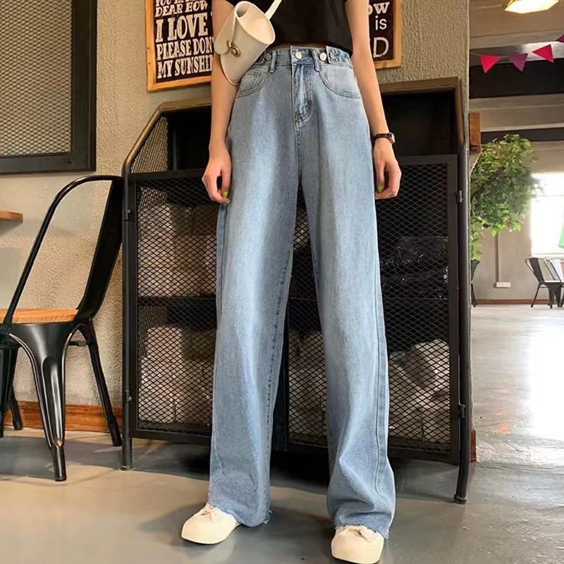 Quần bò xuông ống rộng Ullzang nhạt( có bigsize s-->5xl) sẵn full size
