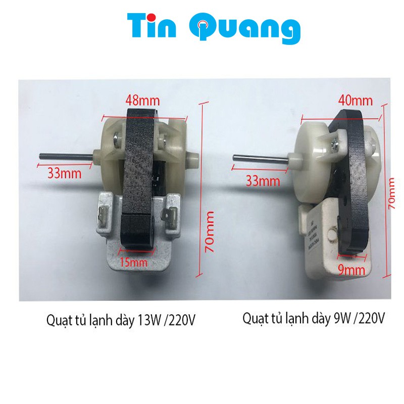 Motor quạt tủ lạnh sanyo trắng loại mỏng và dày
