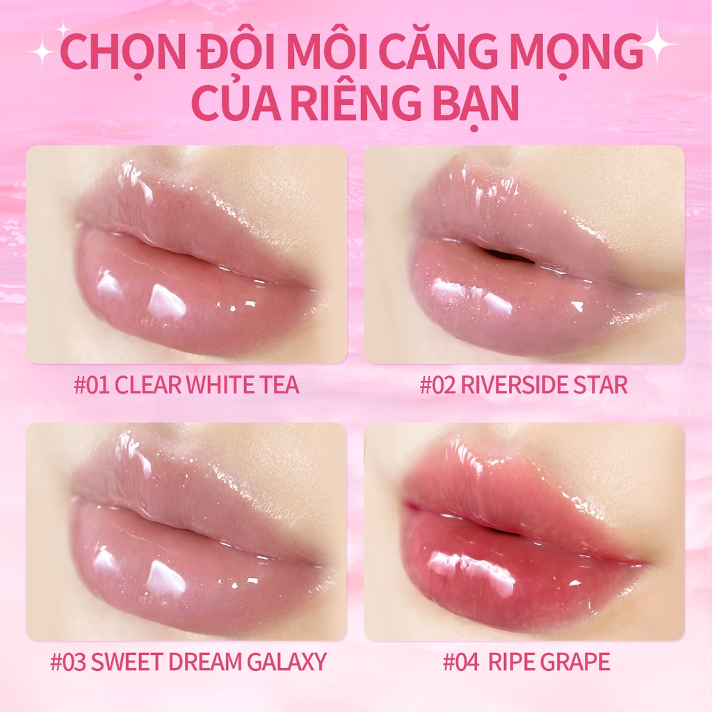 Son Dưỡng Môi POPJUICE Dạng Lỏng Mềm Mịn Lấp Lánh Không Dính Ly POPJUICE