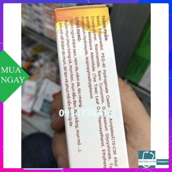 Gel dưỡng da  ngừa mụn Nano curcumin MH ( tuýp 20 g)