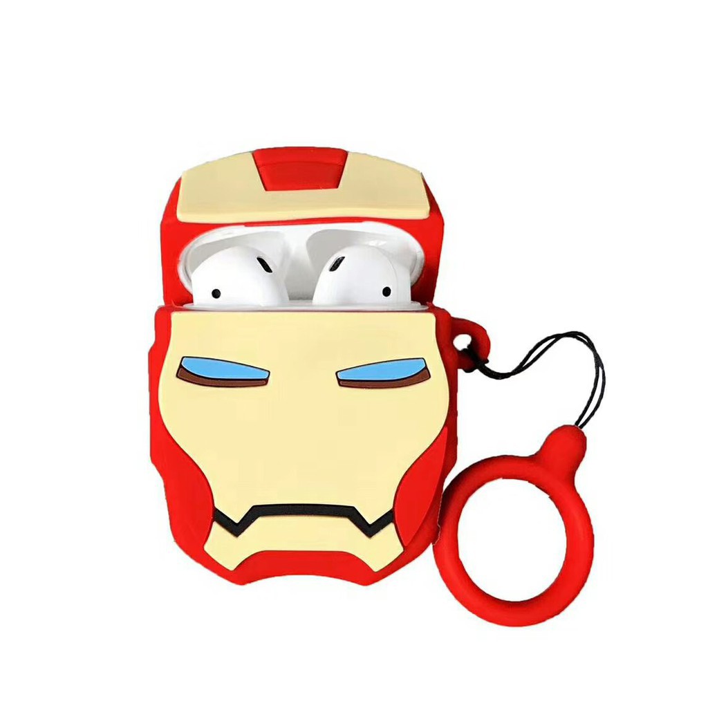 AirPods Case Hộp bảo vệ tai nghe Airpod Silicone Cover AirPods 1 AirPods 2 Casing người sắt phiên bản Iron Man