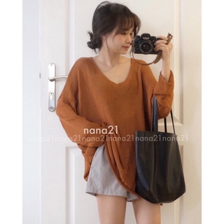 Áo len mongtoghi cổ V