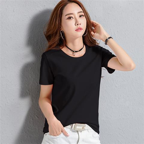 Áo Thun Cotton Tay Ngắn Dáng Rộng Màu Xám Nhạt Phong Cách Hàn Quốc Cho Nữ