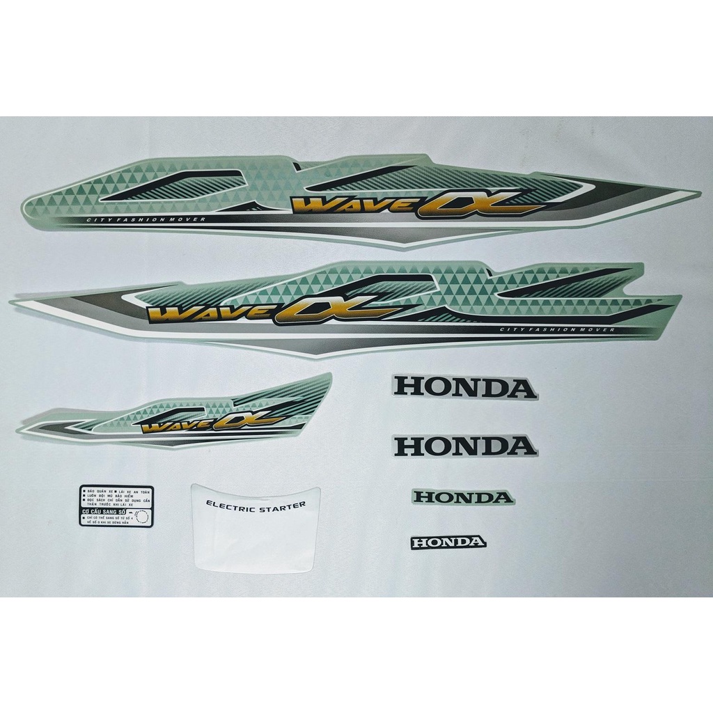 (TEM 3 LỚP) TRỌN BỘ TEM DÀN ÁO WAVE ANPHA 2017 NHIỀU MÀU LỰA CHỌN