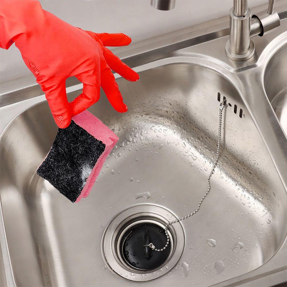 PISTA Vỏ Bọc Cống Thoát Nước Bồn Rửa Chén Hình Tròn Siêu Bền Kèm Dây Xích Tiện Dụng