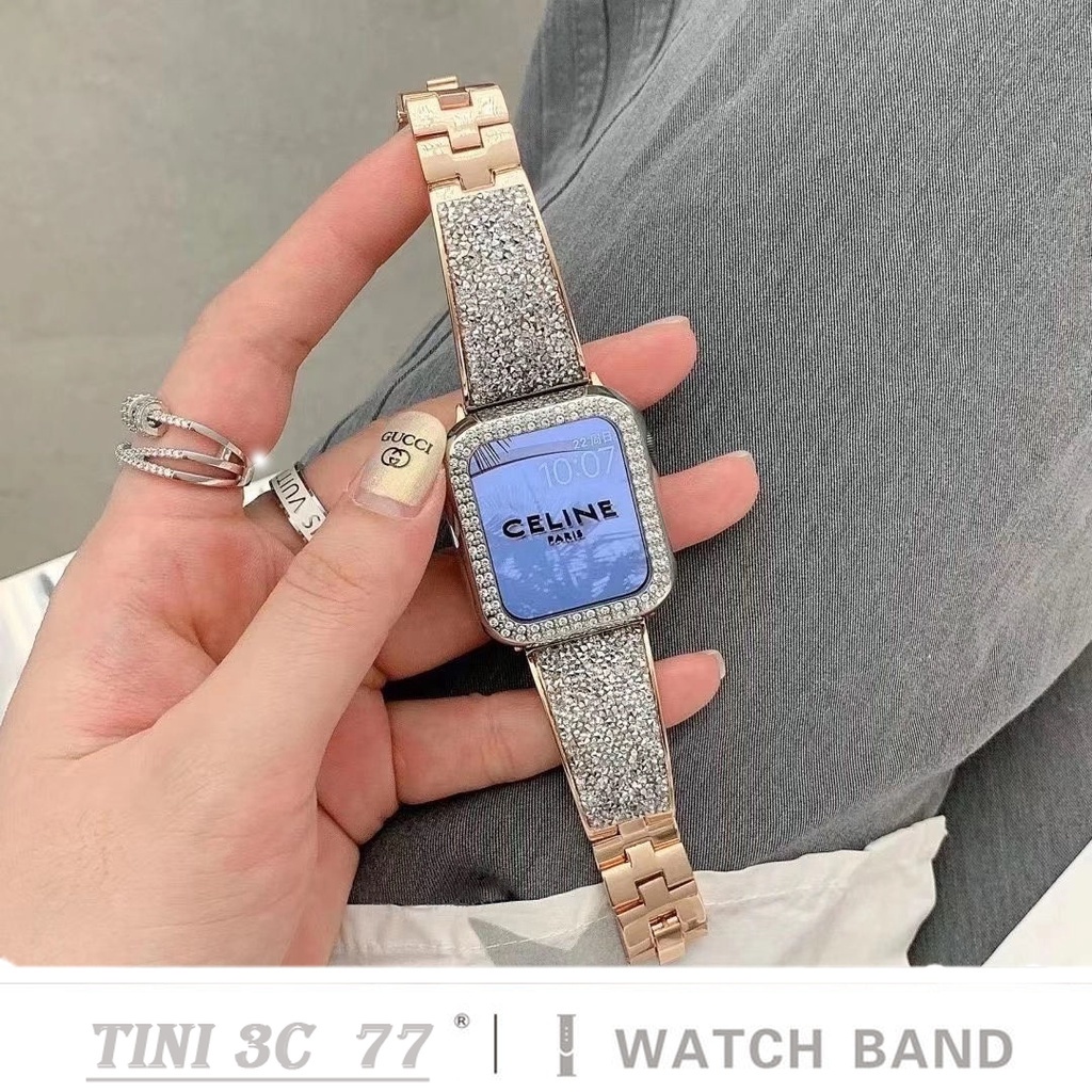 SWAROVSKI Dây đeo thay thế cho đồng hồ thông minh Apple Series IWatch 7 / 6 / 5 / 4 / 3 /SE 45mm / 40mm / 42mm / 38mm /41mm / 44mm Dây đeo Apple Watch