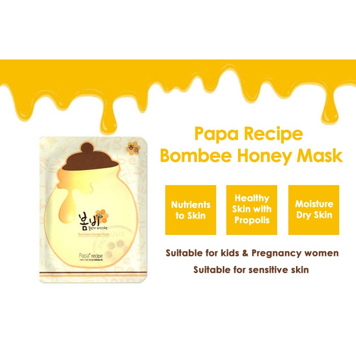 Set 10 Mặt nạ mật ong Papa Recipe Bombee Honey Mask