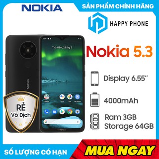 Điện thoại Nokia 5.3 - 3GB/64GB, 2 sim