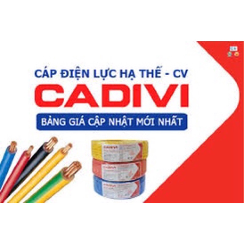 [Bán lẻ theo mét] Dây cáp điện đơn hạ thế CV Cadivi 1 1.5 2.5 3.5 và 5.5